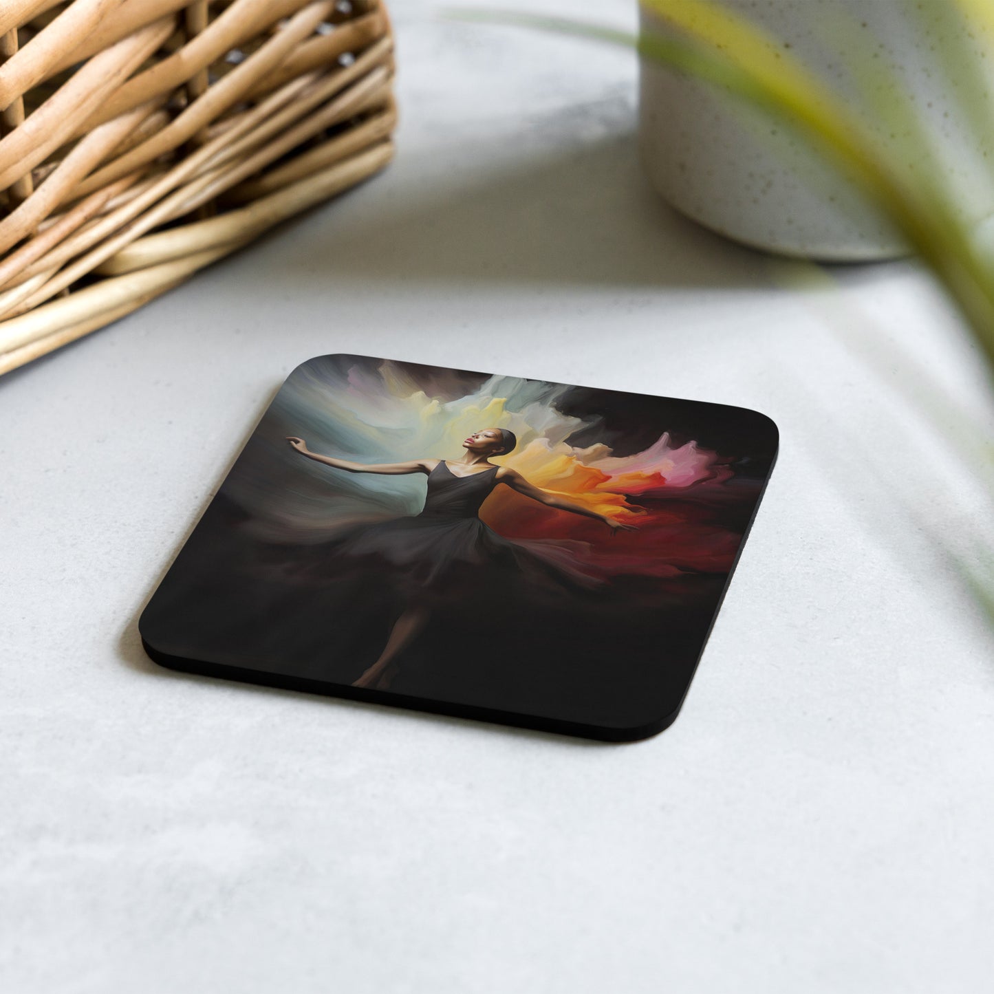 Cork-back coaster Ballerina