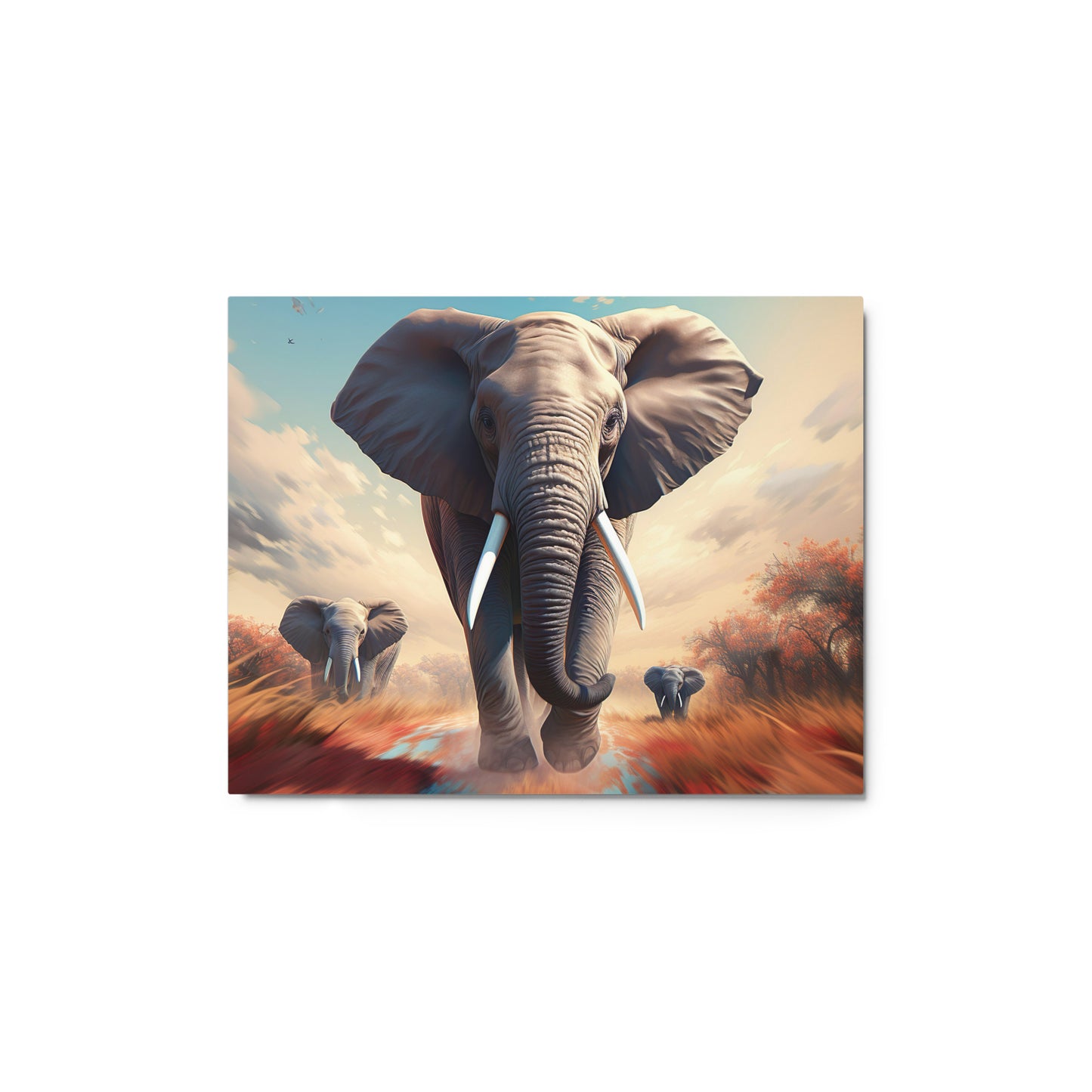 Metal prints: An Elephant Mother Walk