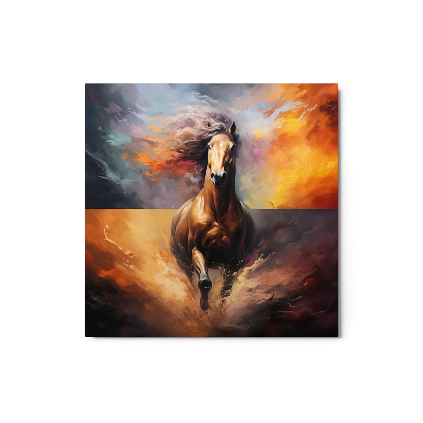 Metal prints: A Stallion's Colorful Gallup