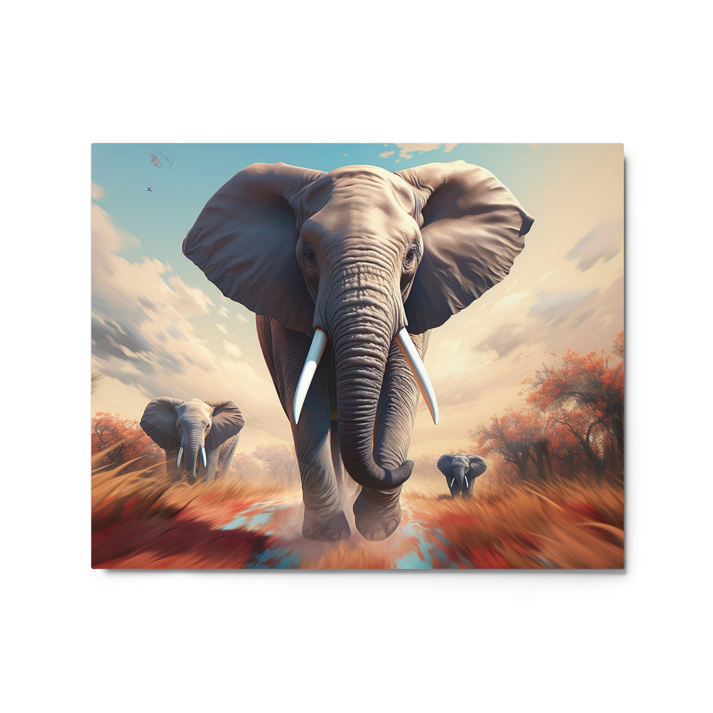 Metal prints: An Elephant Mother Walk