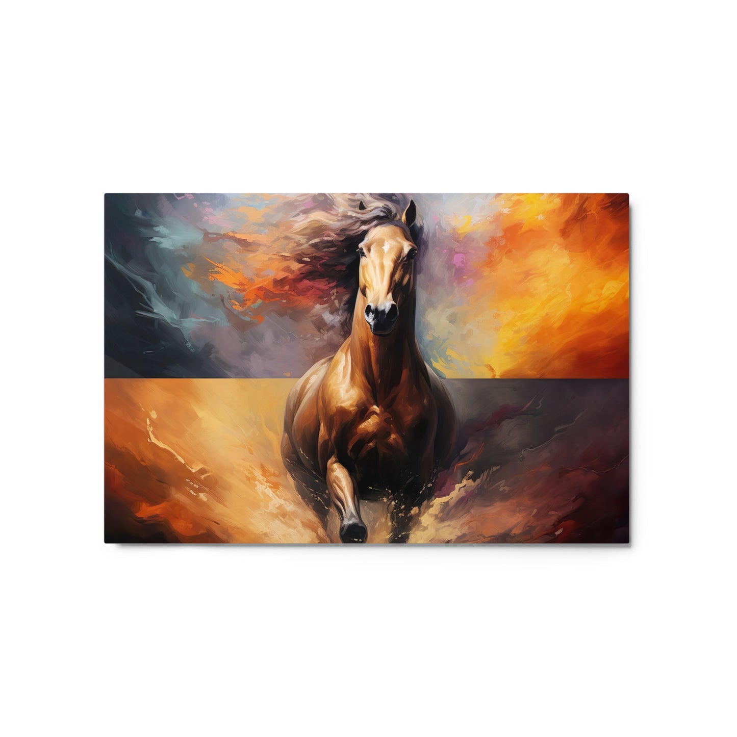 Metal prints: A Stallion's Colorful Gallup