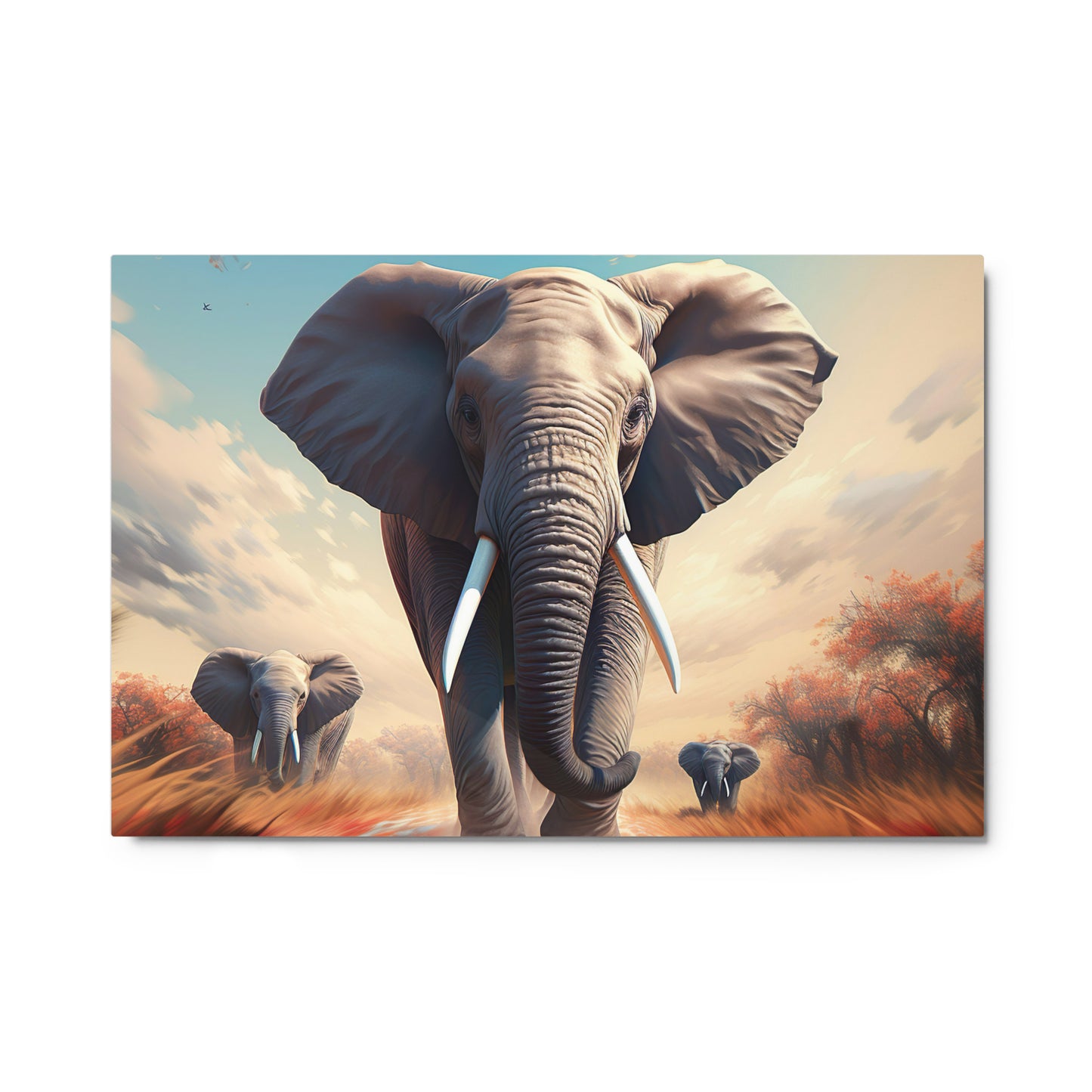 Metal prints: An Elephant Mother Walk