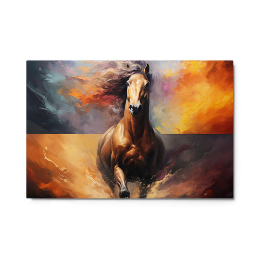 Metal prints: A Stallion's Colorful Gallup