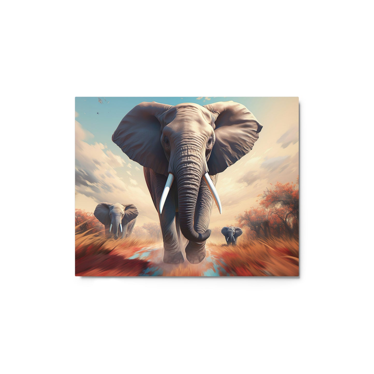 Metal prints: An Elephant Mother Walk