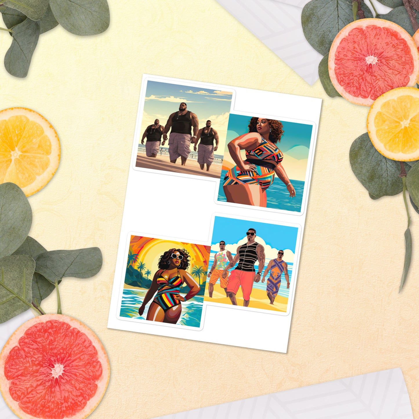 Sticker sheet Beach Scenes