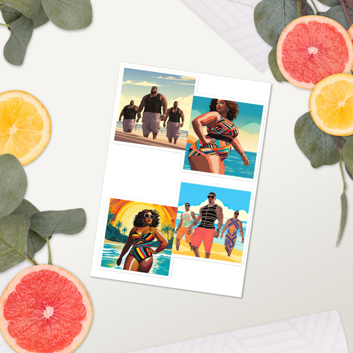 Sticker sheet Beach Scenes