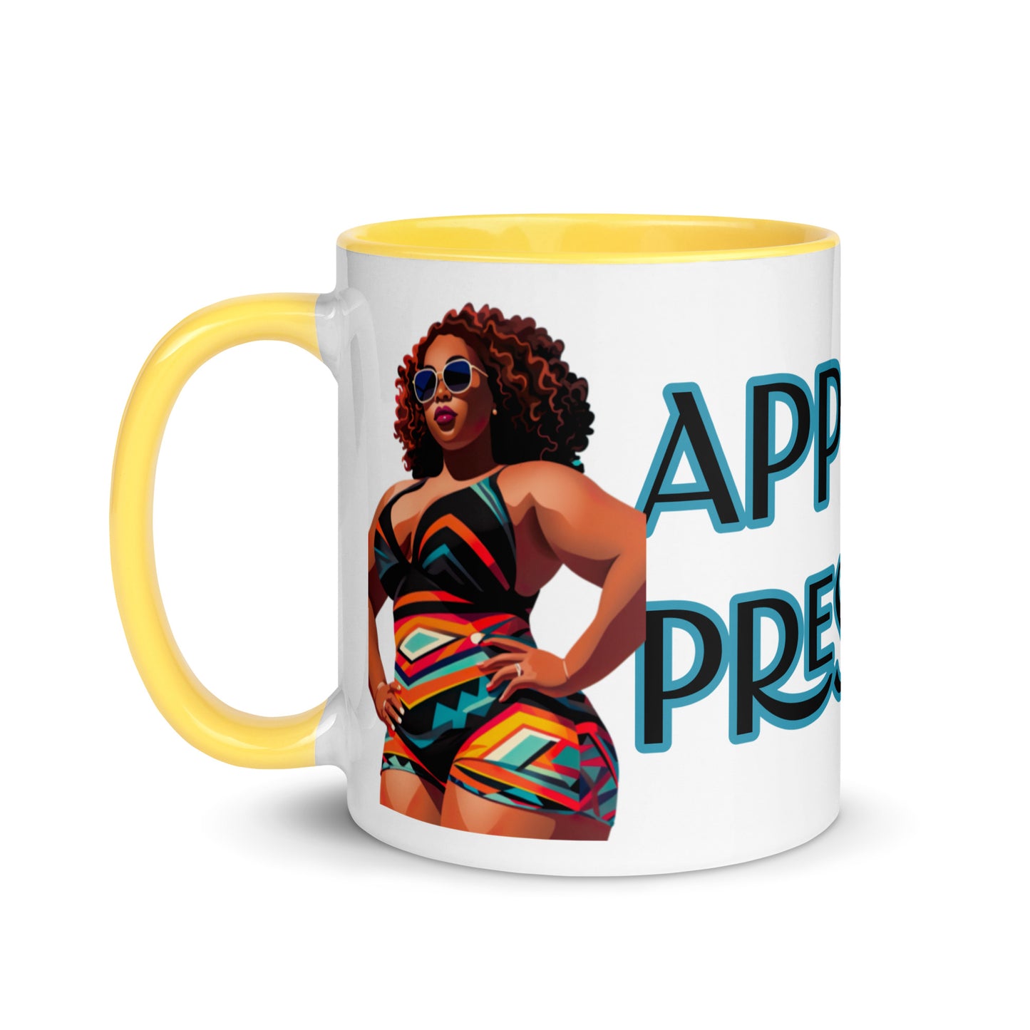 Mug with Color Inside: She Applied Pressure