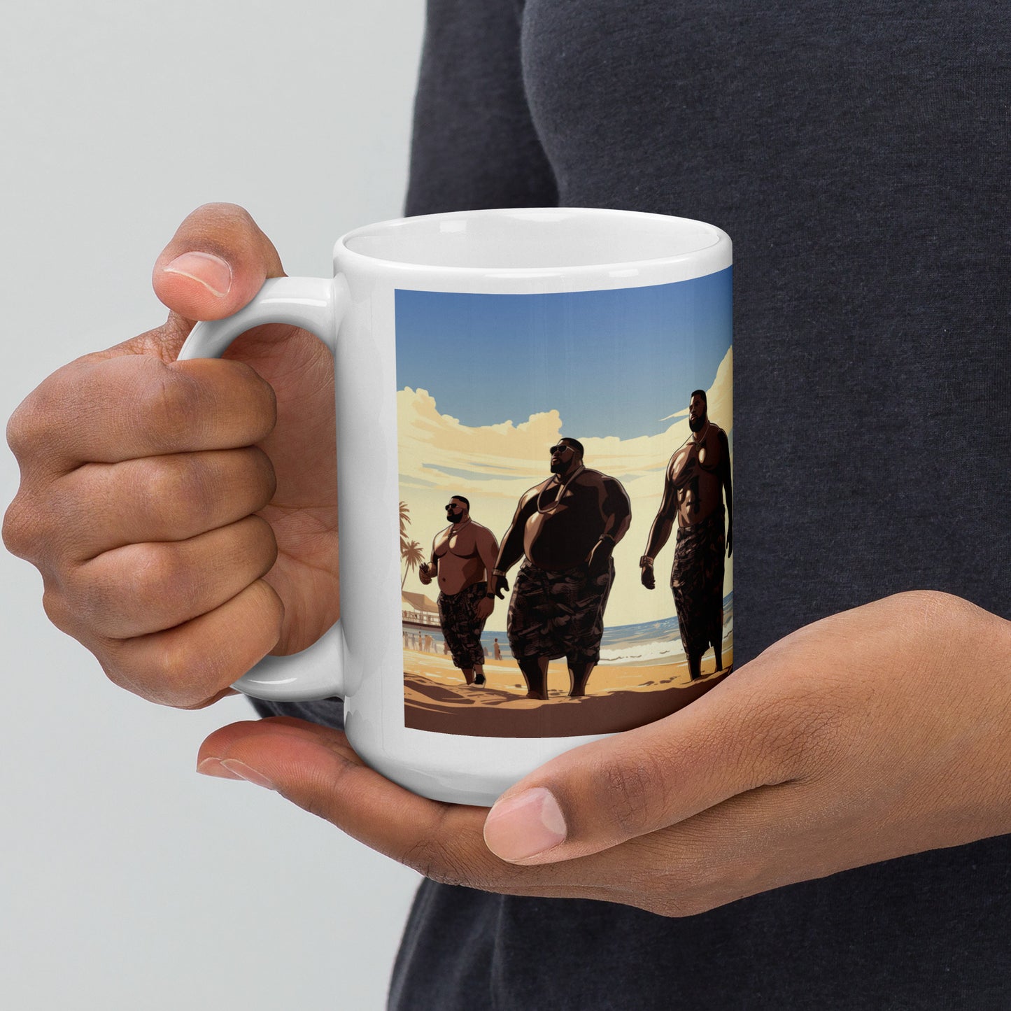 White glossy mug Big Man