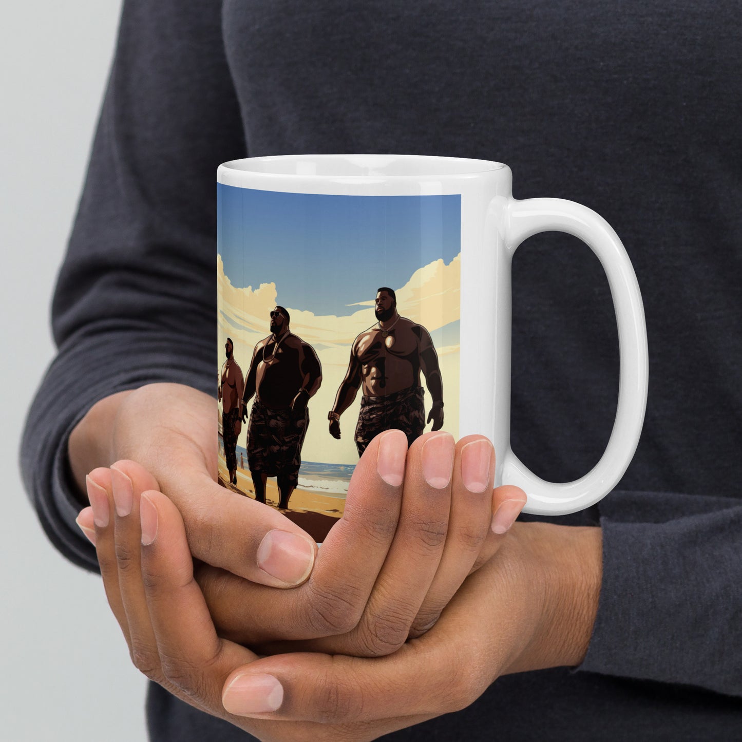 White glossy mug Big Man