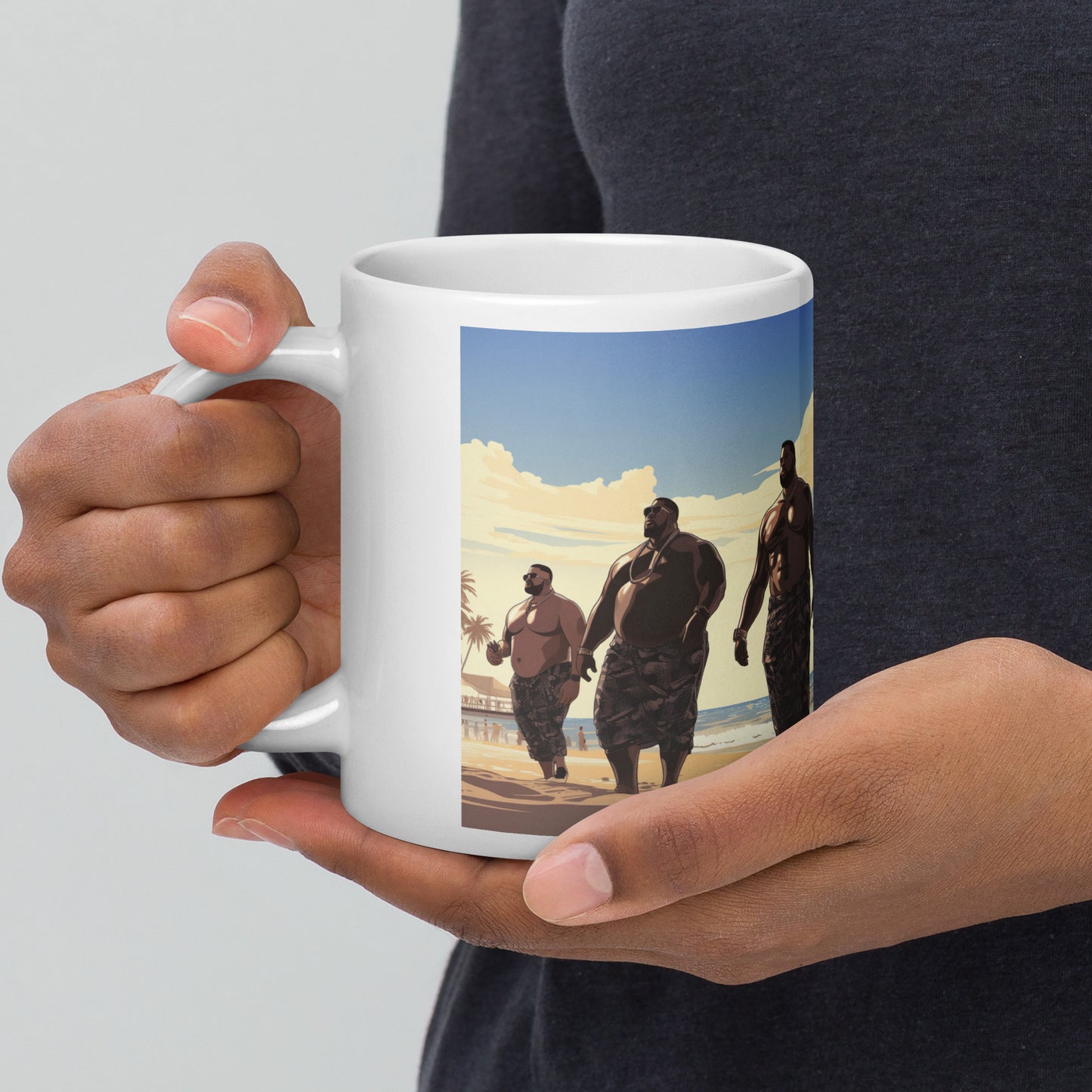 White glossy mug Big Man