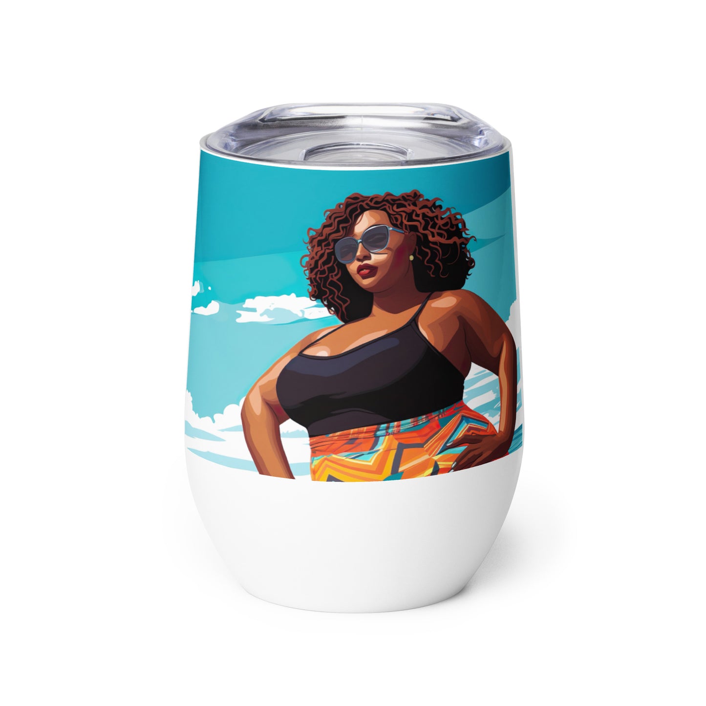 Wine tumbler At the Beach