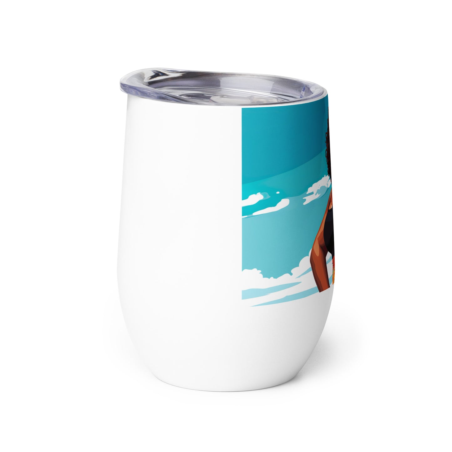 Wine tumbler At the Beach